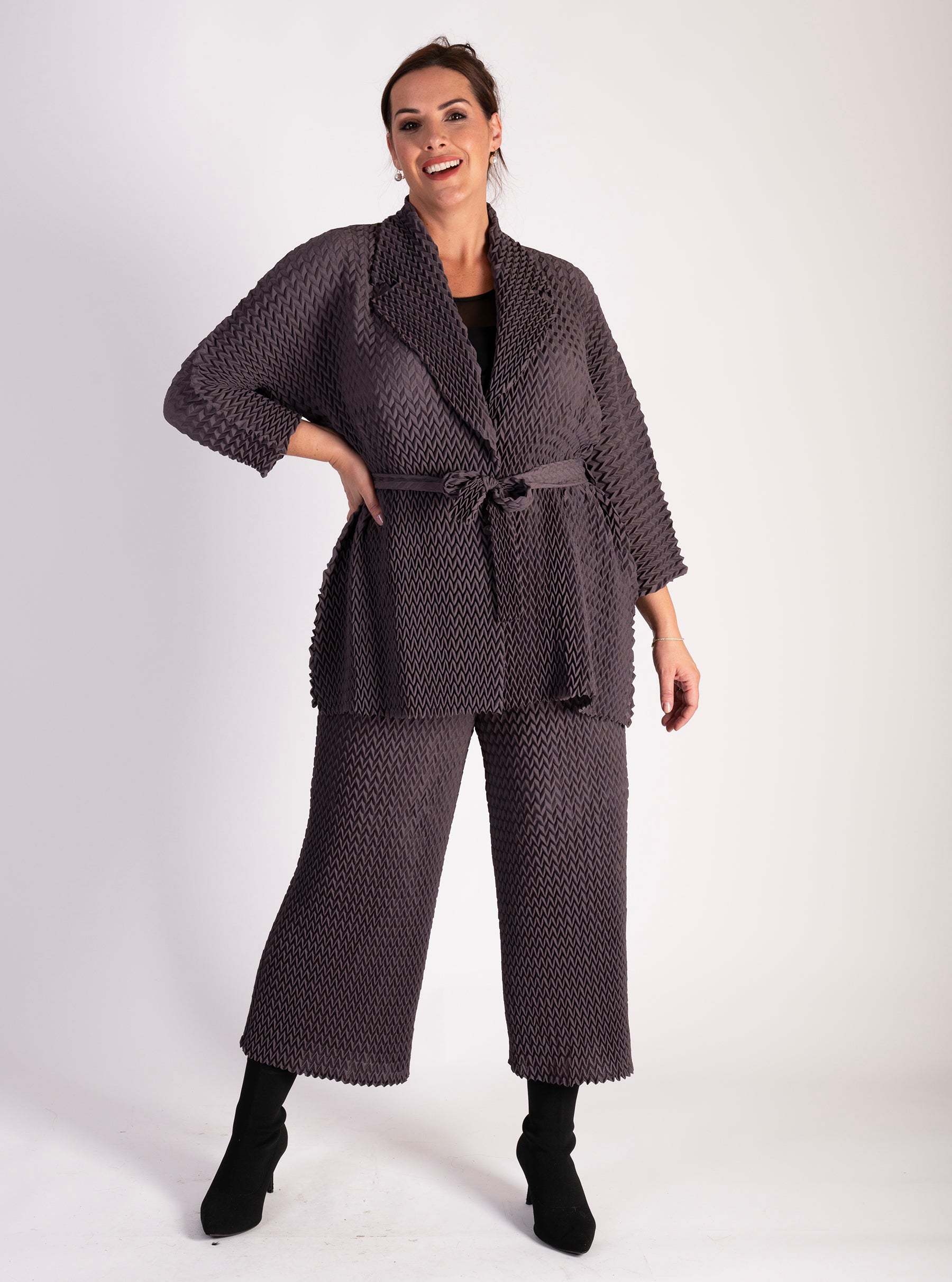 The Regent Grey Pleated Trousers