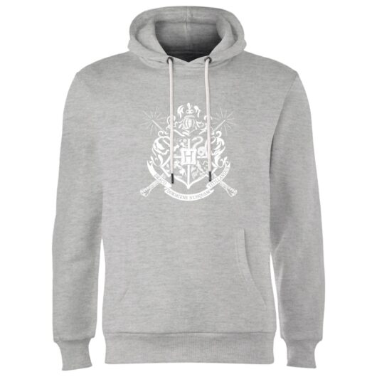 Official Harry Potter Hogwarts Crest Hoodie - S / Grey